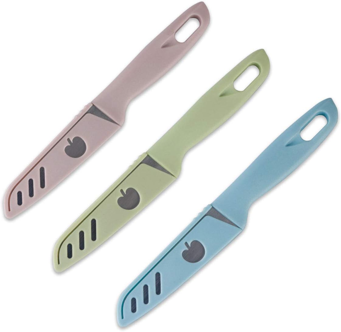 Knife with Cover,3 Pieces Sharp and Durable Fruit Knife with Protective