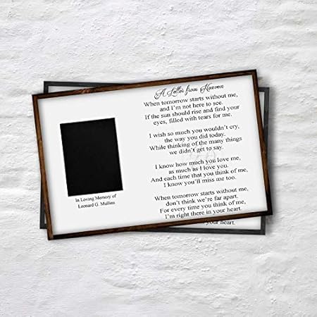 Celycasy Lettera Di Heaven Regalo Di Condoglianze Padre Madre Marito Moglie Regalo Di Condoglianze Regalo Per La Perdita Di Genitore Targa Commemorativa Incorniciata Amazon It Casa E Cucina