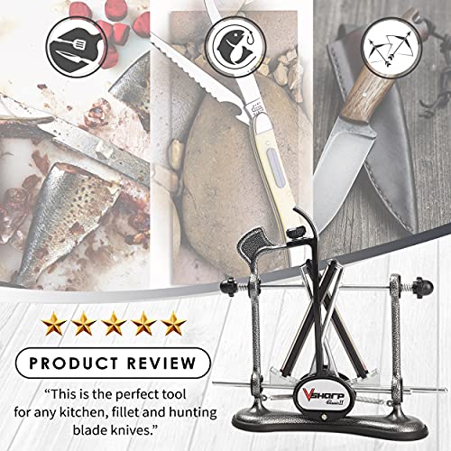 Warthog VSharp Classic II Knife Sharpeners, 325 Grit Diamond Rods with Adjustable Angles