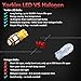 Yorkim 194 LED Bulbs Amber 6000k Super Bright Newest 5th Generation Universal Fit Pack of 10, Amber T10 LED Bulbs, 168 LED Bulb Amber, 2825 LED Bulb, W5W LED Bulb, 194 Amber LED Interior Light for Car