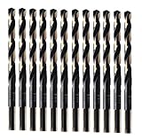 Irwin Tools 3019006B 3/32-Inch Black and Gold HSS 135-Degree Jobber Length, Pack of 12