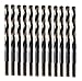 Irwin Tools 3019016B 1/4-Inch Black and Gold HSS 135-Degree Jobber Length, Pack of 12 primary