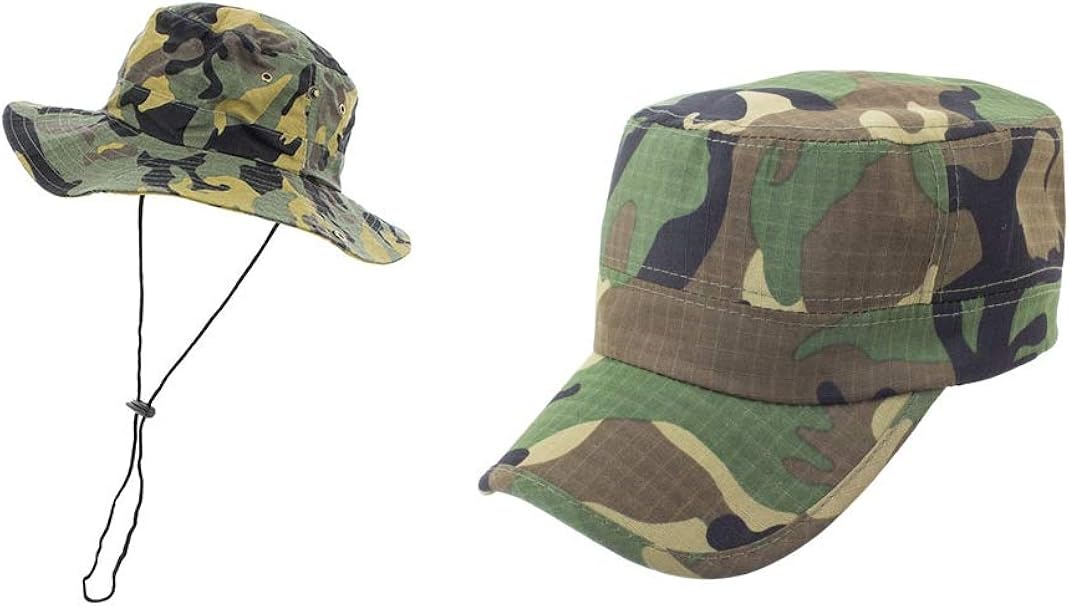 Cappello Da Sole Mimetico Uomo - UPF 50 E Tesa Larga 15 Cm Per Trekking E Spiaggia - Foto 9