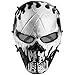 Airsoft Mask Full Face, Halloween Ghost Mask, Tactical Skull Mask with Metal Mesh Eye Protection, Paintball Mask for BB Cs War Game, Cosplay, Masquerade Party