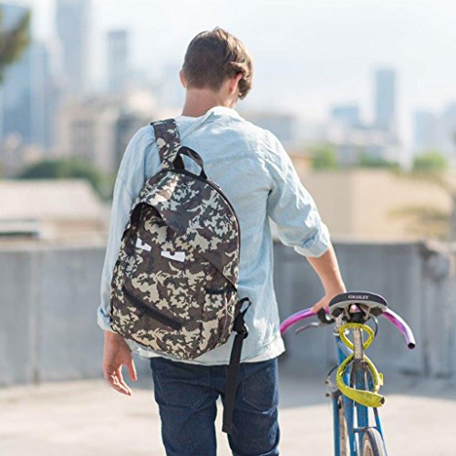 ZIPIT Grillz Backpack for Kids with Extra Side Pocket, Camo Green - Thumbnail 5