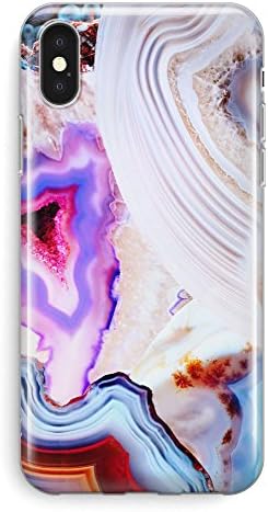 Recover Agate Marble iPhone X Case/iPhone Xs Case. Soft Protective Silicone Cover for iPhone X & XS. (Agate)