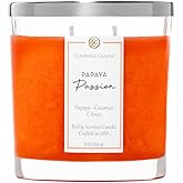 Colonial Candle Papaya Passion Scented Candle Jar, Highly Fragranced Candles for Home Scented, Mottled Wax Candle, 2 Wick, 8 oz - Made in The USA