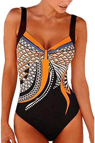 Fudule One Piece Swimsuit for Women Monokini Women's Swimwear Tummy Control Bodysuits Backless Bikini Bathing Suit