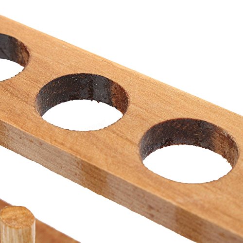 Wooden Laboratory Test Tube Rack 21mm 10 Holes - Thumbnail 4