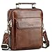 Sunmig Men's Genuine Leather Shoulder Bag Messenger Briefcase CrossBody Handbag (Brown)