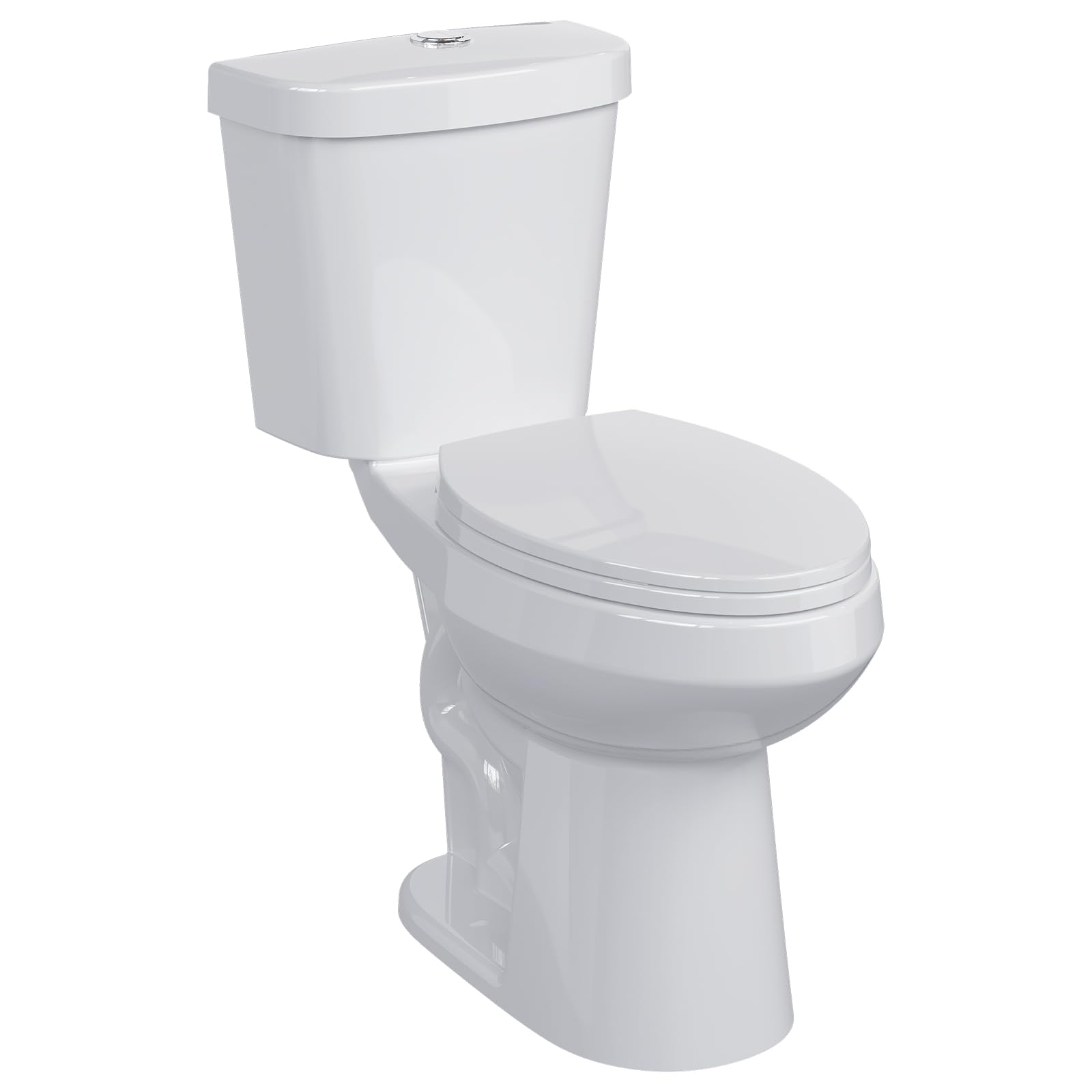 Two Piece Toilets Elongated, 19" ADA Comfort Height