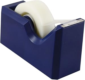 JAM PAPER Colorful Desk Tape Dispensers - Navy Blue - Sold Individually
