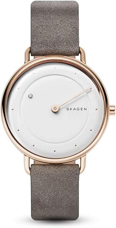 Skagen Reloj Analógico para Mujer de Cuarzo con Correa en Cuero SKW2739