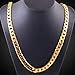 Clearance Deals Hip Hop Pendant Necklace Men Women Fashion Luxury Filled Curb Cuban Link Gold Necklace Jewelry by ZYooh (A)