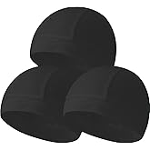 Hovyjumz 3 Pieces Cotton Skull Caps for Men Women Beanie Chemo Headwear Riding Helmet Liner Running Sleeping Hats