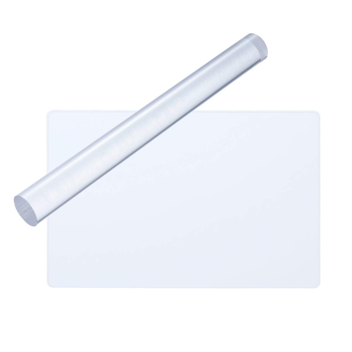 SUPVOX 2pcs Clay Roller Acrylic Clay Sheet Board 10x15cm Clay Modelling Tools