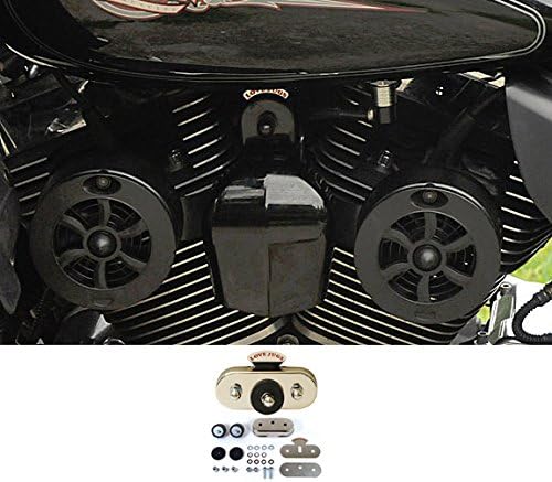 Love Jugs Cool Master Flat Black with Vibration Master Kit V-Twin Engine Cooling System for Harley Motorcycles