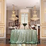 Eternal Beauty Sequin Tablecloth,Sparkly Table Cloth for Wedding Party, Christmas Decorations Rectangle Glitter Tablecloth (6