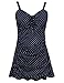 Septangle Women's One Piece Cover Up Swimwear Swimsuit Skirt Beachwear Dark Blue US 14