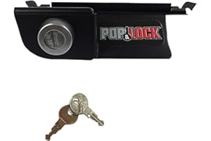 Pop & Lock – Manual Tailgate Lock for Dodge Ram 1500, 2500, and 3500, Fits 2002 to 2008 (Chrome, PL3400C, Works with No Factory Lock)