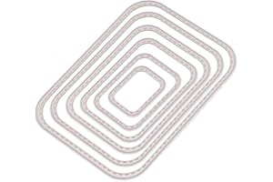 MVCHIFAY Arc-ractangular Set Cutting Dies for Card Making Metal Die-Cuts Scrapbooking Tool DIY Craft Punch Template Embossing for Paper Album Decor (6 Pcs Rectangular Frame)
