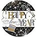 Amscan 60 Count Elegant New years Celebration Big Party Pack Round Paper Plates, 9