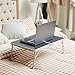 SUPERJARE Lap Table, Laptop Bed Tray Table with Foldable Legs, Bed Desk, Portable Mini Picnic Table, Folds in Half with Inner Storage Space-Dark Gray