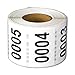 0001-0500 Consecutive Number Labels (1 x 1.5 inch, White - 500 Labels) 0001 to 0500 Number Sequence Stickers for Inventory, Shipping, Distribution OR Manufacturing