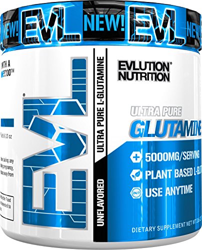 Evlution Nutrition L-Glutamine 5000 5 Grams of Pure L Glutamine in Each Serving Unflavored Powder (60 Servings)