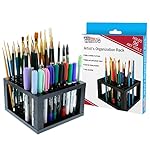 U.S. Art Supply 96 Hole Plastic Pencil & Brush Holder - Desk Stand Organizer Holder for Pens, Paint Brushes, Colored Pencils, Markers