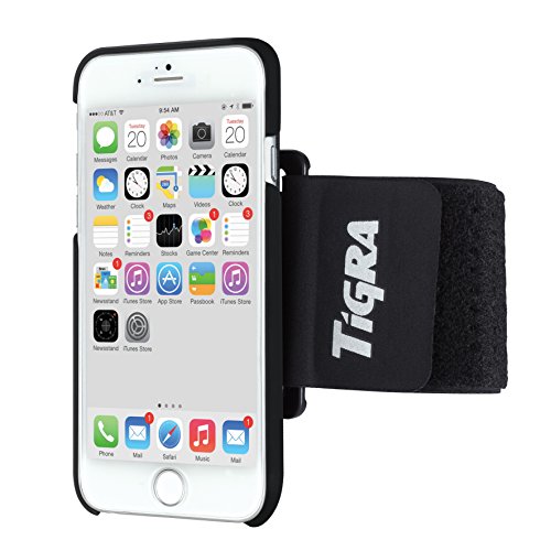 Tigra® MountCase iPhone 6+ Plus / 6S+ Plus Run Kit Waterproof Slim Hard Case and Sport Armband Kit with RainGuard