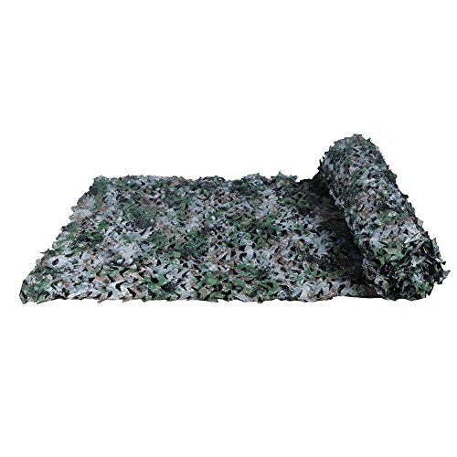 HYOUT Camo Net, Woodland Camouflage Netting Military Sunshade Nets Camping Hunting Shooting Blind Sunscreen Netting Camouflage Party Decoration - Thumbnail 2