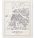 Memphis Poster Memphis Map of Memphis City Map Posters Tennessee Map Tennessee Memphis Scandinavian Poster Black and White Map Wall Art Map Art Map Print 8x10