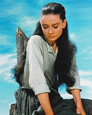 Audrey Hepburn The Unforgiven Beautiful With Long Hair 8x10