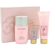 THE WHOO Hydrating Sunscreen Fluid Special 3 pcs Set (60ml UV Protective Lotion SPF 50+/PA+++, 13ml Overnight Mask, 40ml Foam Cleanser). Cooling-Anti-Aging-Moisturizing formula. Made in Korea