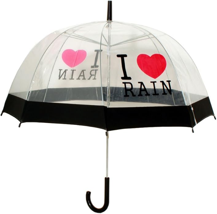 I Love Rain Clear Umbrella Amazon.co.uk Shoes & Bags
