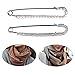 Fashion Pin - Safety Pin - Women Rhinestone Sweater Pin Large Safety Pin Jewelry - Unique Punk Hat Breastpin Brooch Pin - Catch Scarf or Lapel - Candy Cane Shape with Imitated Crystal or Pearl