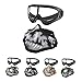 MGFLASHFORCE Airsoft Mask and Goggles, Steel Mesh Mask (Black Skull)