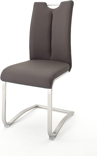 2er Set Freischwinger Stuhle Schwingstuhl Schwinger Kuchenstuhl Sitzgelegenheiten Besucherstuhl Wartezimmerstuhl Echt Leder Braun Artos Amazon De Kuche Haushalt