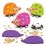 Hedgehog Pull Back Racer Kits Fun-Packed Toys at Pocket Money Prices Perfect Party Bag Fillers for Children (Pack of 4)