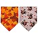 Christmas Dog Bandana 4 Pack Pet Doggy Triangle Scarf Bibs Kerchief Accessories with Christmas Element Patterns for Dogs and Cats