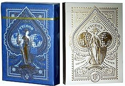Wilddeckdotcom Tycoon (Ivory & Blue) 2-Deck Set Playing Cards by Theory 11