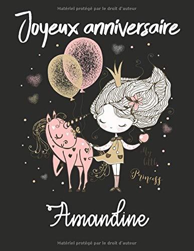 Amazon In Buy Joyeux Anniversaire Amandine Cahier De Dessins Carnet De Croquis Personnalise Format Extra Large 1 Pages A Remplir De Croquis Cadeau Unique D Anniversaire Pour Filles Book