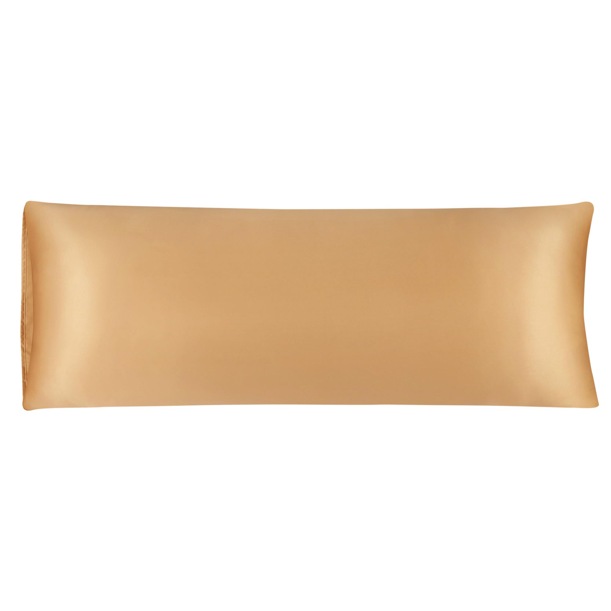 sourcing map Bolster Pillowcases 20"x54" Satin Silky Body Pillowcase for Hair and Skin, Wrinkles - Fade Free Long Pillow Cover - Gold