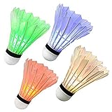 Ohuhu LED Badminton Shuttlecock Dark Night Glow Birdies Lighting For Outdoor & Indoor Sports Activities