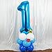 2 Number Balloon Blue Big Number Balloons 40 Inch kit for Happy Birthday Party Decorations Foil Mylar Helium Baby Shower