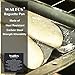 Walfos Baguette Pan Set-Food Grade Nonstick Coating Perforated Baguette Bread Pans for French Bread Baking 4 Loaves, with Professional Bakers Couche Proofing Cloth