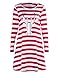 OUGES Women's Christmas Gift Stripe Elk Casual Dress