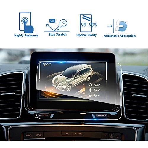 LFOTPP 8 Inch Benz GLE-Class/GLS-Class/GLA-Class/G-Class SUV Car Navigation Screen Protector, [9H H] Tempered Glass In-Dash Center Touch Screen Protector Anti Scratch High Clarity