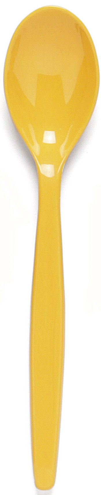 Harfield Reusable Teaspoons Yellow 14.5cm (Pack of 10) HQ Unbreakable Polycarbonate